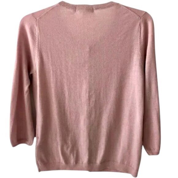 Boden Sequined Lightweight Wool Cardigan - Milkshake Pink - 8 - Picture 7 of 11